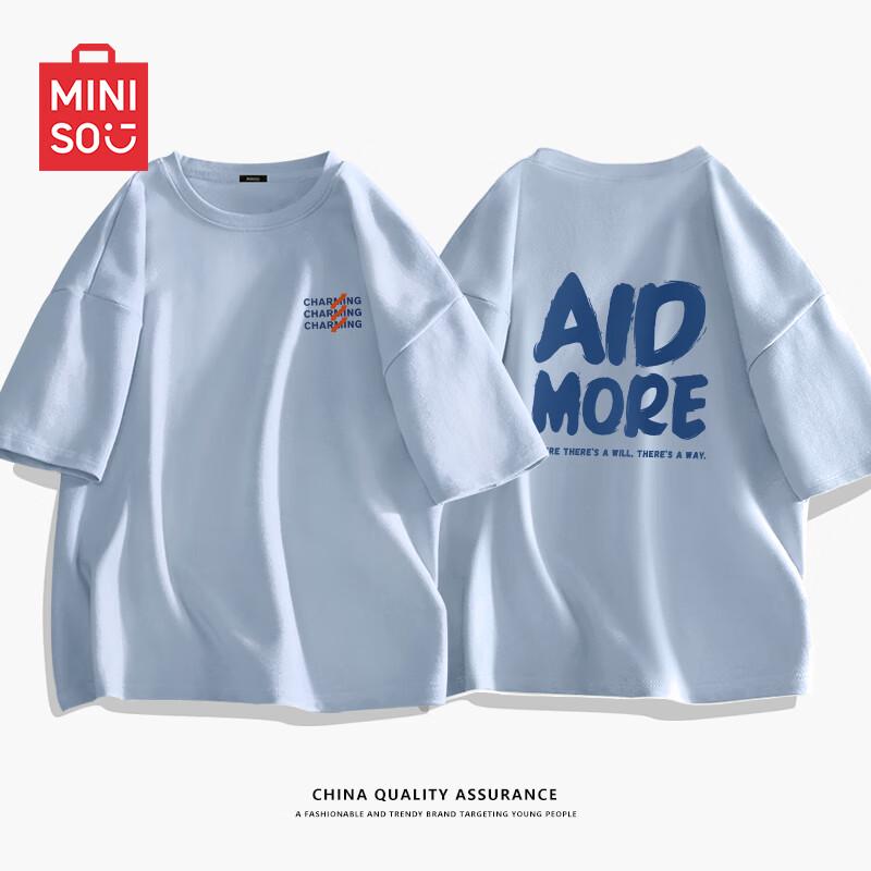 MINISO Men s Pure Cotton Short-Sleeve T-Shirt M