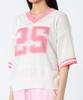 ANDTHEOTHER Oversized V-Neck Short Sleeve Knit Pink