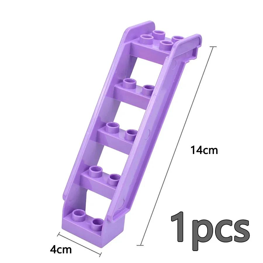Store byggeklosser Slide Swing Seesaw Park Lekeplass Series Large Pillar Murstein Barn Barn Pedagogisk Leke Kompatibel Duploe