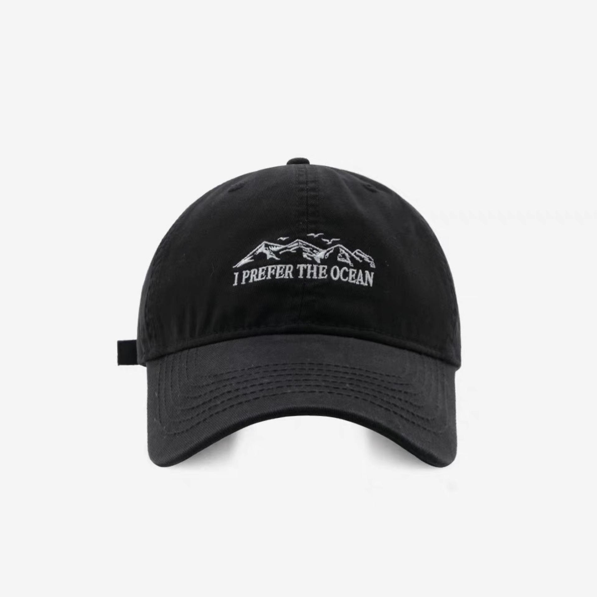 

New Letter Embroidered Baseball Caps for Both Men and Women Korean Version Fashionable and Versatile Couple Baseball Caps Adjustable