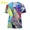 3D Printed Colorful T-shirts For Men Funny Personalized Gradient Tee Tops Short Sleeve Round Neck Casual T-shirts Y2K Clothing