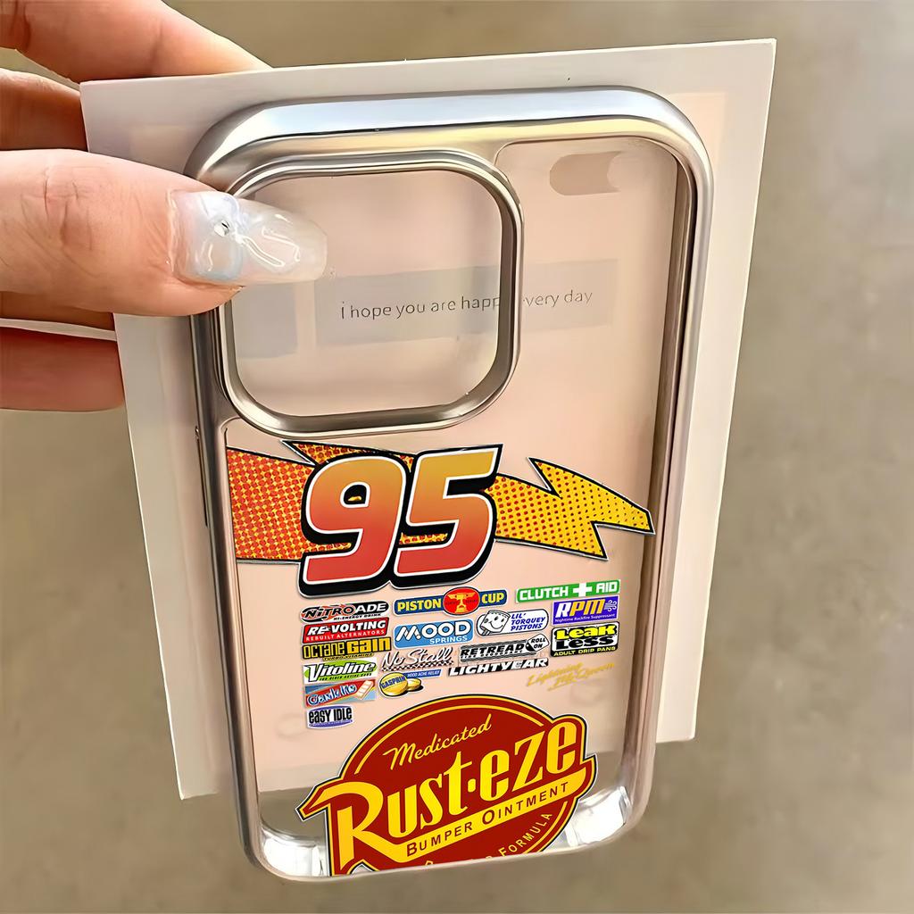 Cars L-Lightning M-McQueen Phone Case for iPhone 17 16e 16 15 14 13 12 11 Pro Max X XR Air Plus Luxury Clear Soft Back Cover