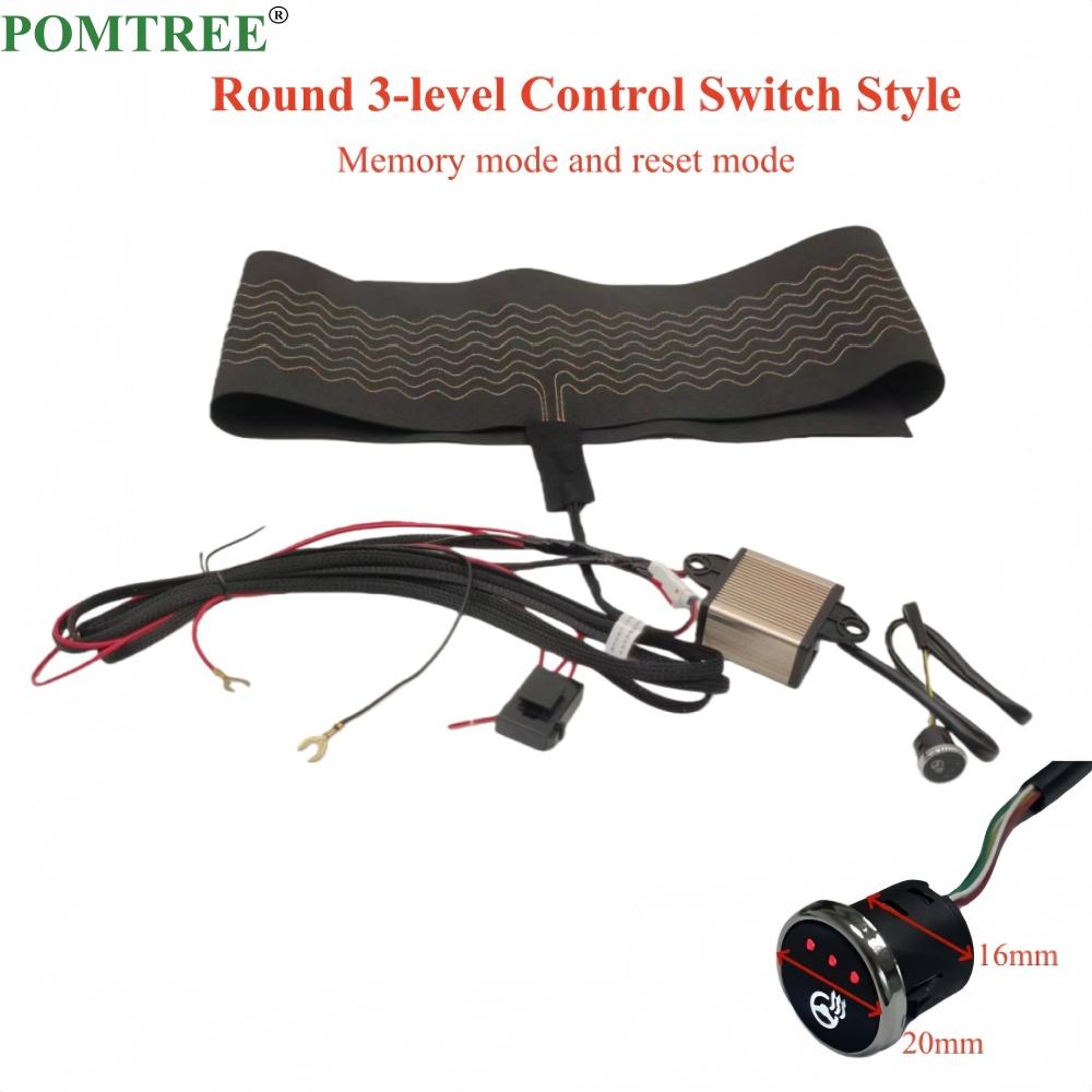 NOUVEAU Kit Chauffant Intégré pour Volant de Voiture 65W Universel 12V Fil Alliage Tapis Chauffant Système de Commande à 3/6 Niveaux Faisceau de Câblage