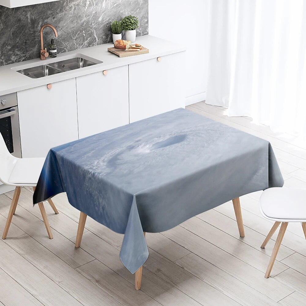 Natural Storm Tablecloth Party Restaurant Banquet Decoration Stain Resistant Waterproof  Home Table