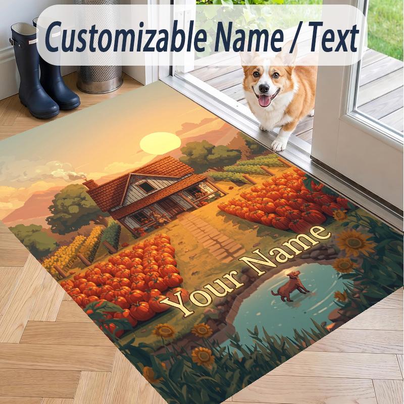 Custom Text Stardew Valley Pattern Floor Rug Soft Indoor Carpet Mat Living Room Bedroom