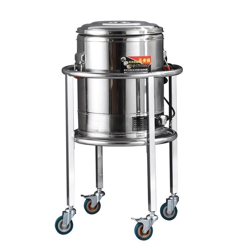 Stainless Steel Mobile Soup Pot and Rack