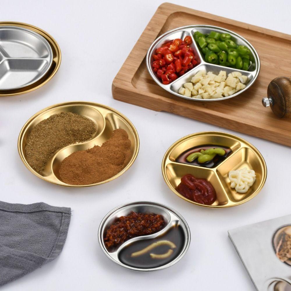 Stainless Steel Sauce Plate 10/12/14cm Seasoning Tray NEW Sauce Dishes  Resturant