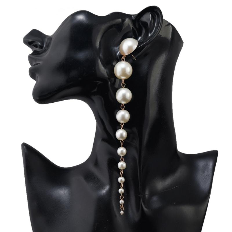 Elegant Earrings Simulated Pearls Long Tassels Earrings Drop Earring Party and Formal Jewelry Suitable for Women Present