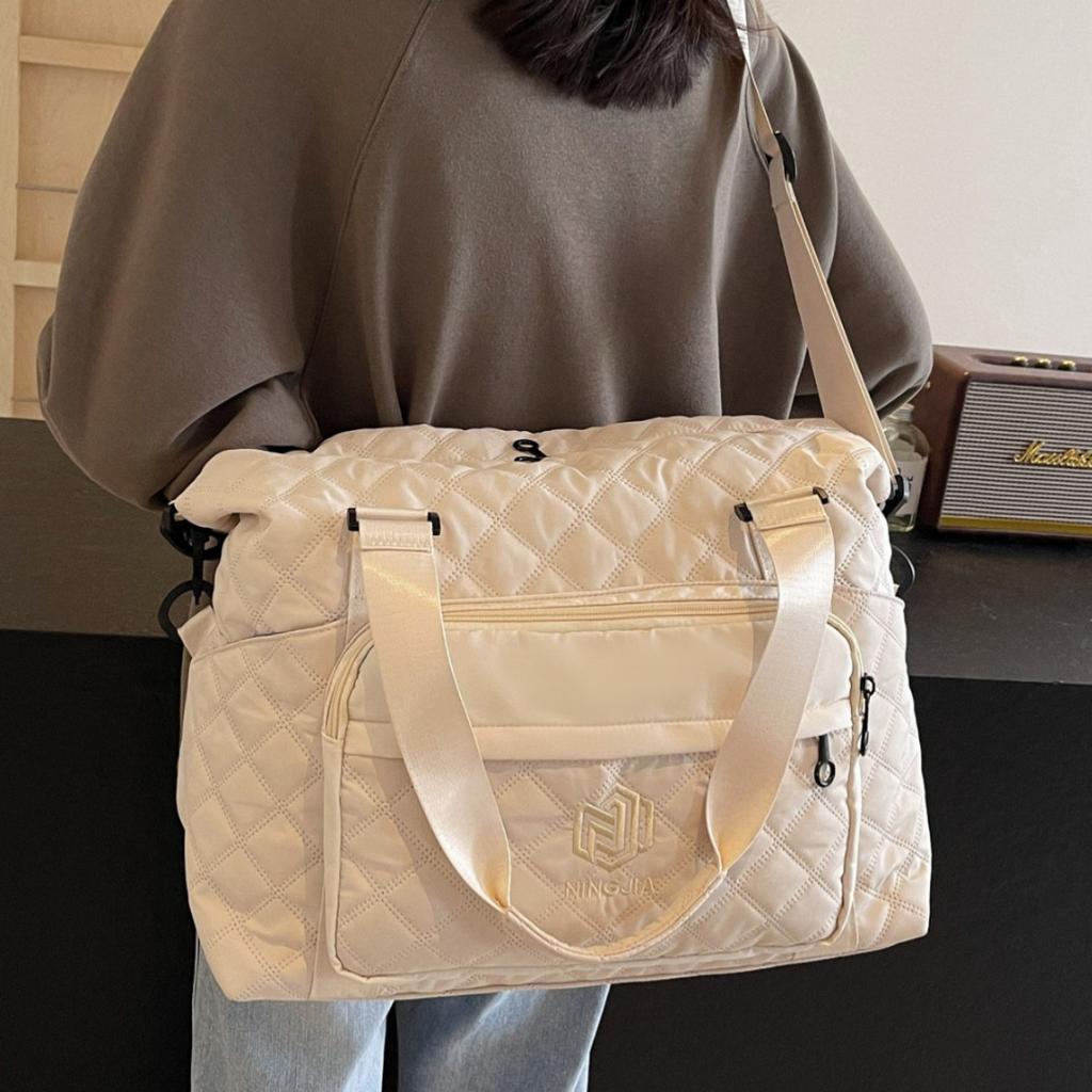 Women's Fashionable Sports Wet and Dry Separation Diamond Fitness Bag for Outdoor Play Casual Hand-fitting Lever Luggage Bag