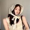Ribbon Women Striped Fisherman Hat Wide Brim Foldable Summer Sun Hat Sun Protection Solid Color Sunshade Hat