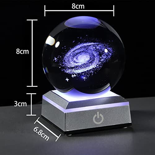 A popular gift for men, boyfriends, birthdays, wedding anniversaries, and more. This authentic K9 crystal LED bedside lamp features a space design and