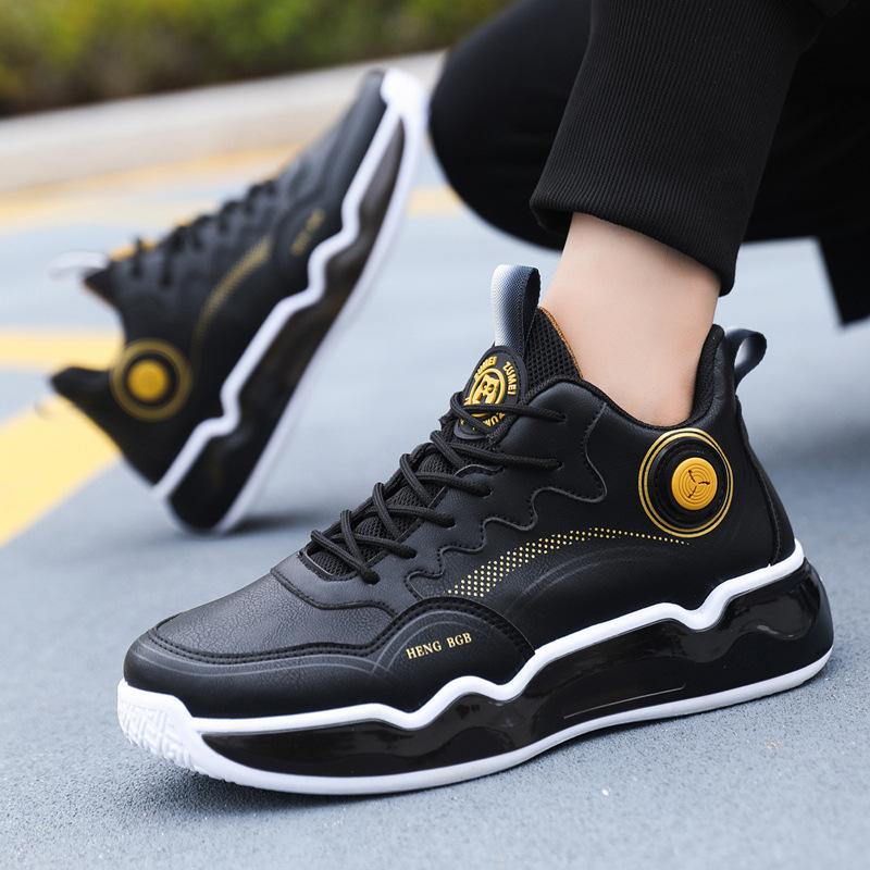 Herbst- und Wintersport Herrenschuhe modische neue Lederoberfläche Plateau Trend vielseitige Sport- und Freizeitschuhe bequeme Herren bo