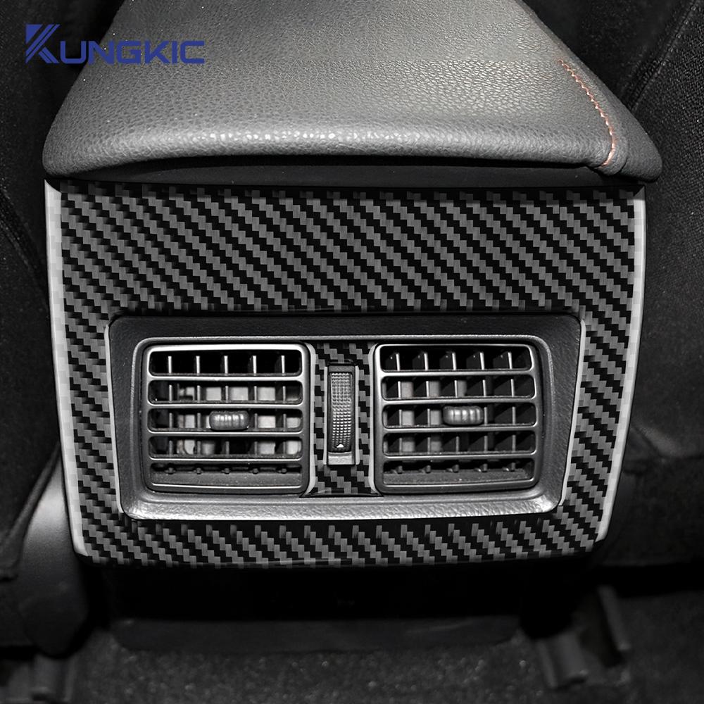 Real Soft Carbon Fiber For Toyota Camry 2018 2019 2020 2025 2025 2025 2025 LHD RHD Car Rear Air Outlet Panel Interior Trim