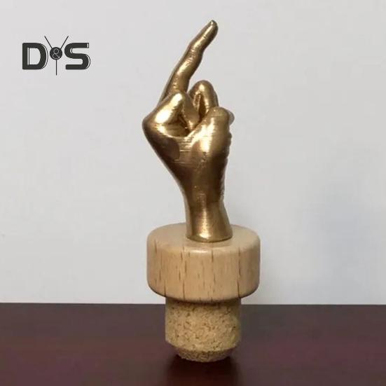 Funny Middle Finger Wine Stopper Vacuum Sealer for Wine Bottles Reusable Beverage Bottle Stopper Wine Preservation Tool Prank Gift for Wine Lovers