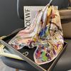 100% Natural Silk Scarf Women Hairband Foulard Square Female Fashion Print Hair Neckerchief Shawl Wraps Hijab Bandana Scarves