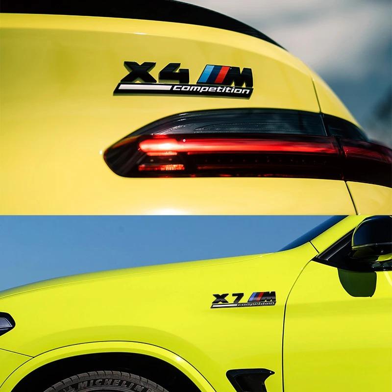 BMW Competition Series ABS Tricolor M Mark X2M X3M X4M X5M X6M X7M 7M Sticker Thunder Edition Car Trunk Badge Emblem 5-Pack fsdf08