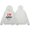Mens Spider Web Graphic Hoodie High Street Loose Fit Long Sleeve Pullover Teens