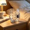 Gotische Bar-Accessoires Halloween Glasbecher Geprägte Kürbis Geist Katze Fledermaus Trinkglas Vintage-Thema Gruselige Stiellose Getränkebecher
