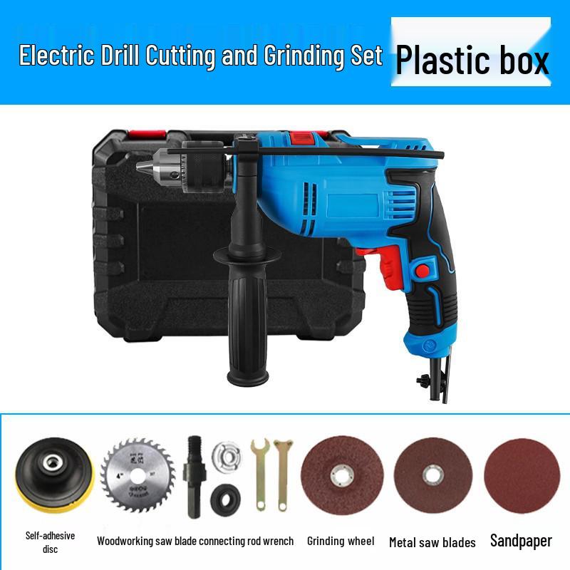 Multifunctional Electric Impact Drill & Screwdriver: 220V Handheld Pistol Grip for Household Use