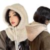 Thicken Knitted Balaclava Drawstring Skull Cap Beanie Korean Style Winter Hat Women Girl