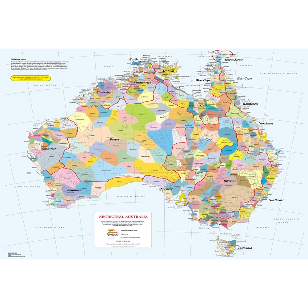 Australia Area Map Educational Map Decorative Hanging Picture for Travel,Educational Tool,Photo Shoot Background