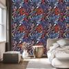 Wallpaper Plants pattern in retro style for living room and bedroom 50x1000