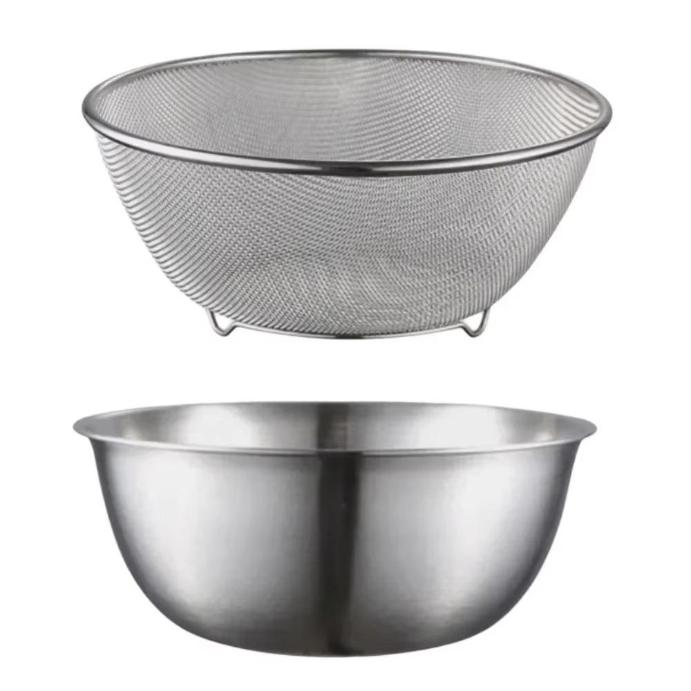 

2pcs/Set Multifunctional Rice Washing Drain Basket Fruit Vegetable Basin Kitchen Organizer 22cm