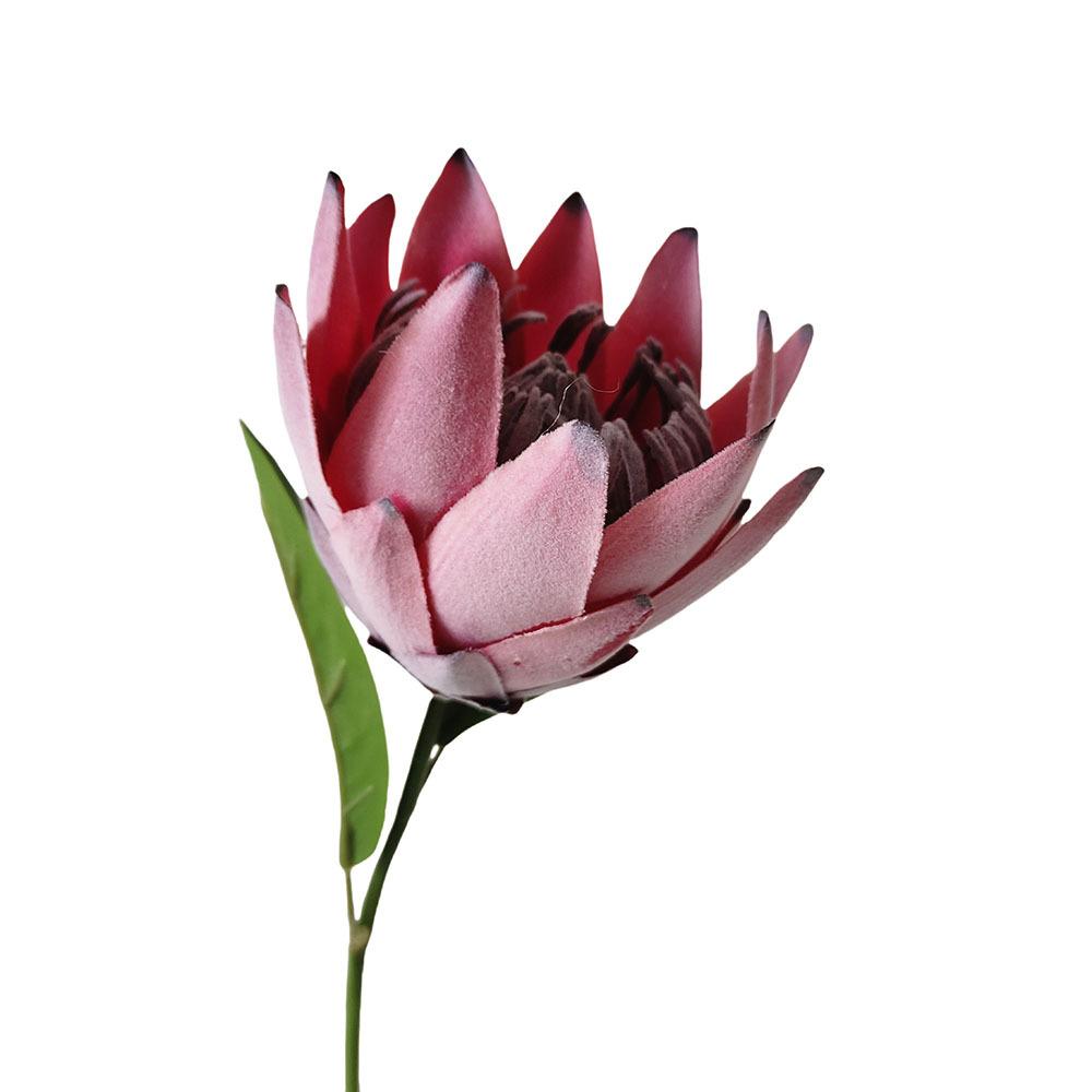 Modern Minimalist Style Single Flocked Emperor Flower, Simulated Flower, Wedding Decoration Fake Flower Arrangement And Flower Simulation Bouquet