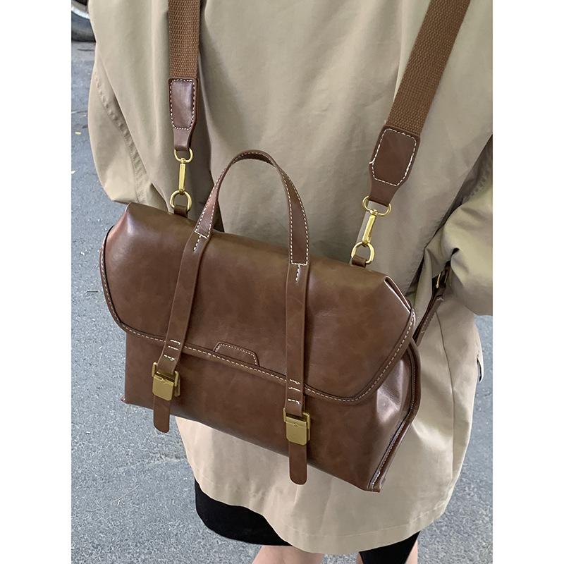 Ретро и Высококлассный Рюкзак, Портфель в Школьном Стиле, Рюкзак Большой Вместимости коричневый