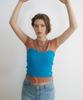 LUCIR ZU Heart Neck Knit Bustier + Halter Strap (Aqua)