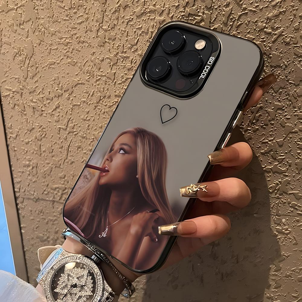 

A-Ariana G-Grande Yes And Phone Case For 17 Pro Max IPhone 16 Pro Max 15 14 Plus 12 13 X XS Max 11 Colorful Silver Cover iPhone 12