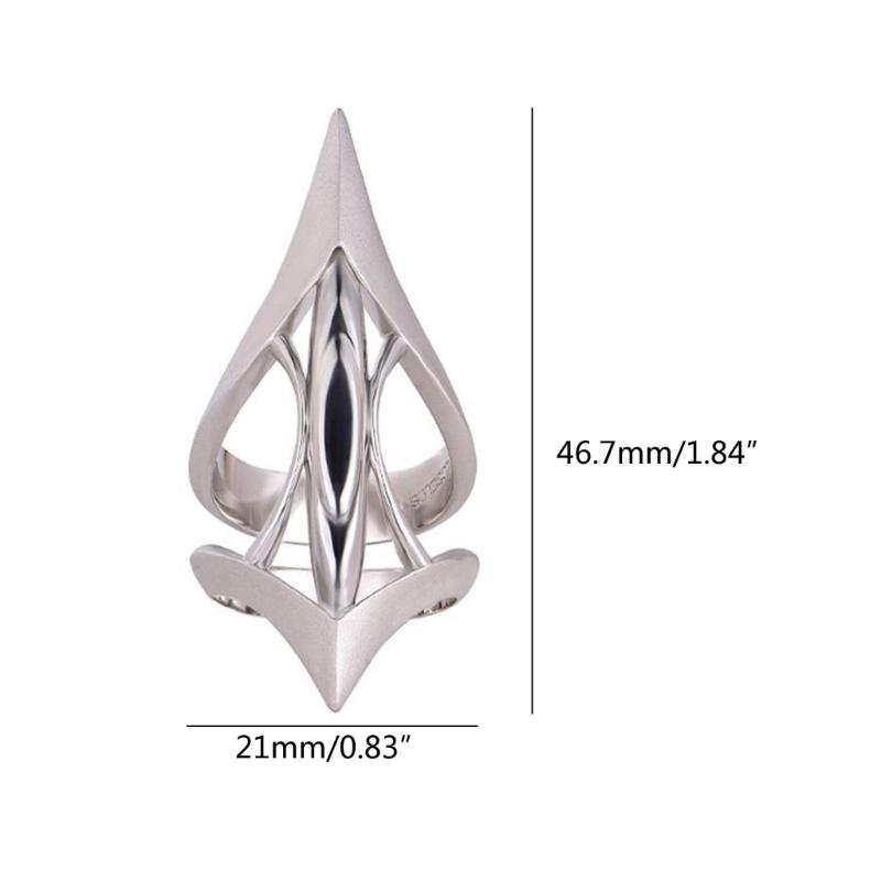 Scepter Hollow Barbed Fangs Ring for Women Gold Silver Rings Fashion Novel Niche High-grade Sense Open Finger Ring
