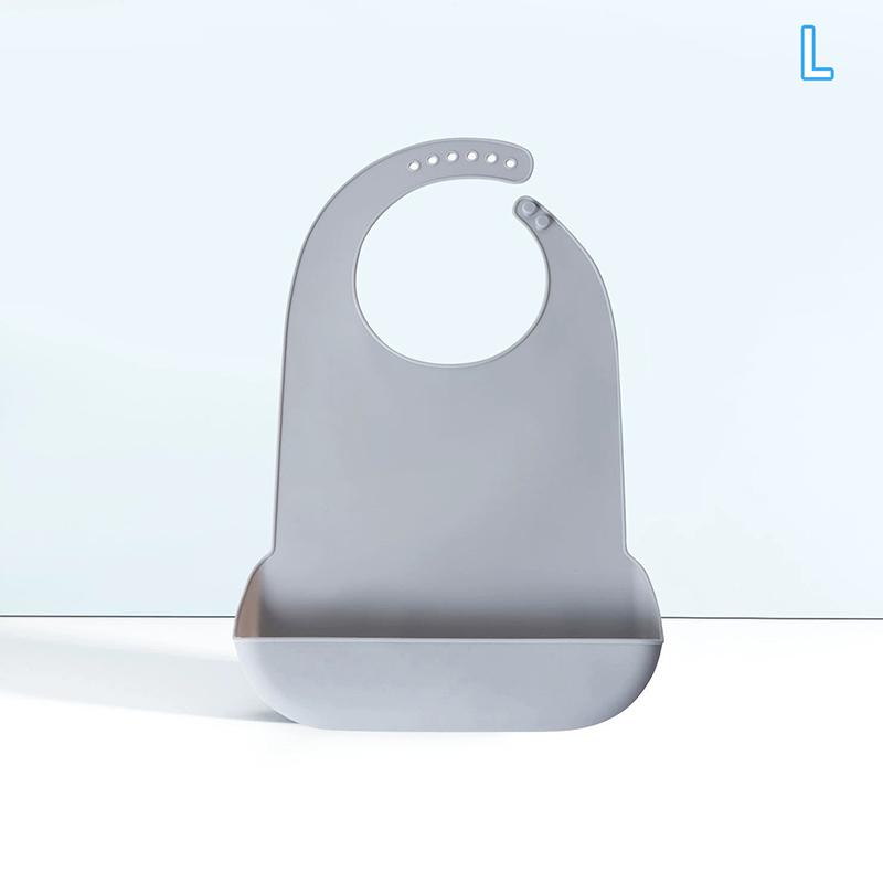 

1 шт. Водонепроницаемый взрослый нагрудник для еды, силиконовый защитник от масла, помощь при инвалидности, фартук, помощь для пожилых людей, фартуки, аксессуары для еды серый