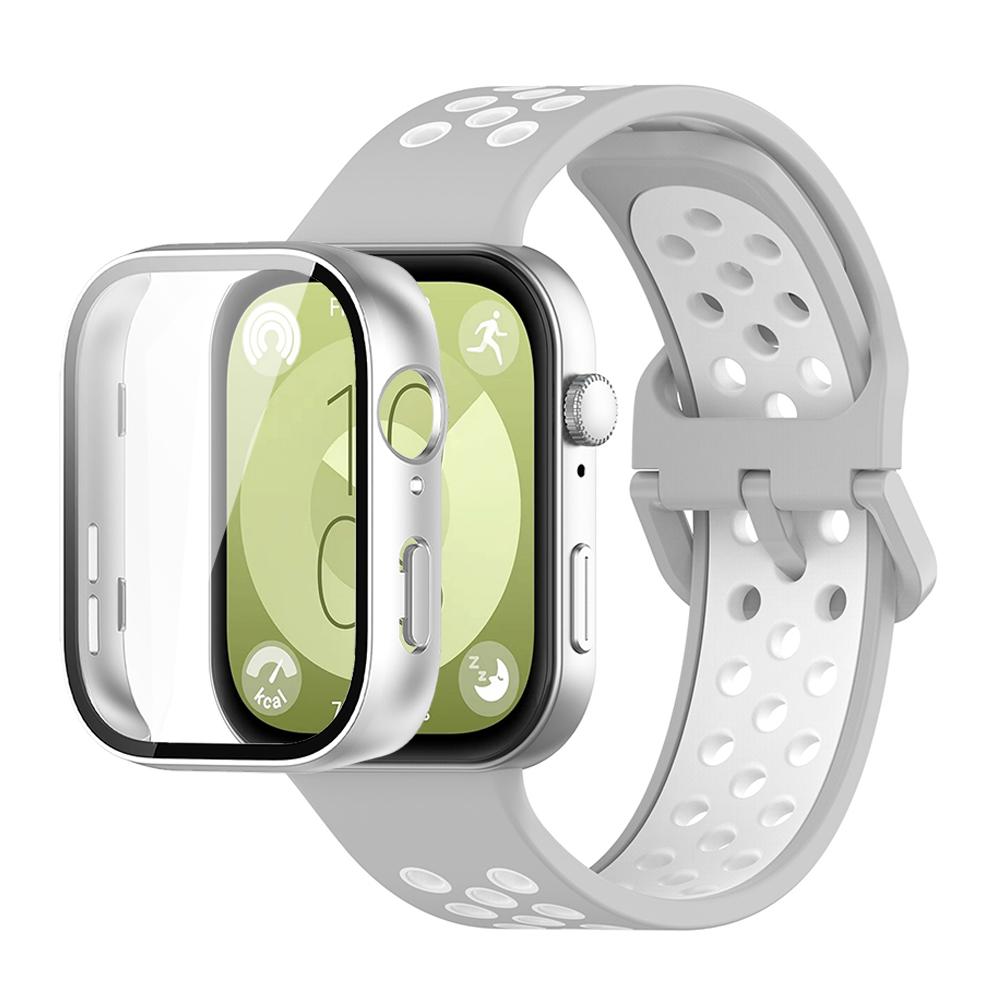 Case+Silicone band For Huawei Watch Fit 3 Strap Accessories Sprot breathable Replacement Correa Bracelet Huawei Watch fit3 cover