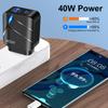 USB 40W Wall Charger Quick Charge QC 3.0 Type C Fast Charging Mobile Phone For iPhone 14 13 Samsung Xiaomi EU/US Plug Charger