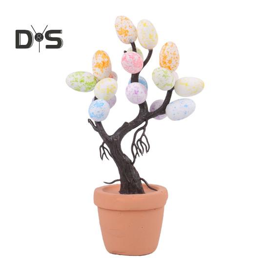 

Украшения для пасхальных яиц, искусственные пасхальные яйца, кашпо для деревьев, маленькие пенопластовые пятнистые яйца, настольные фигурки для весенней пасхальной вечеринки, домашний декор разноцветный