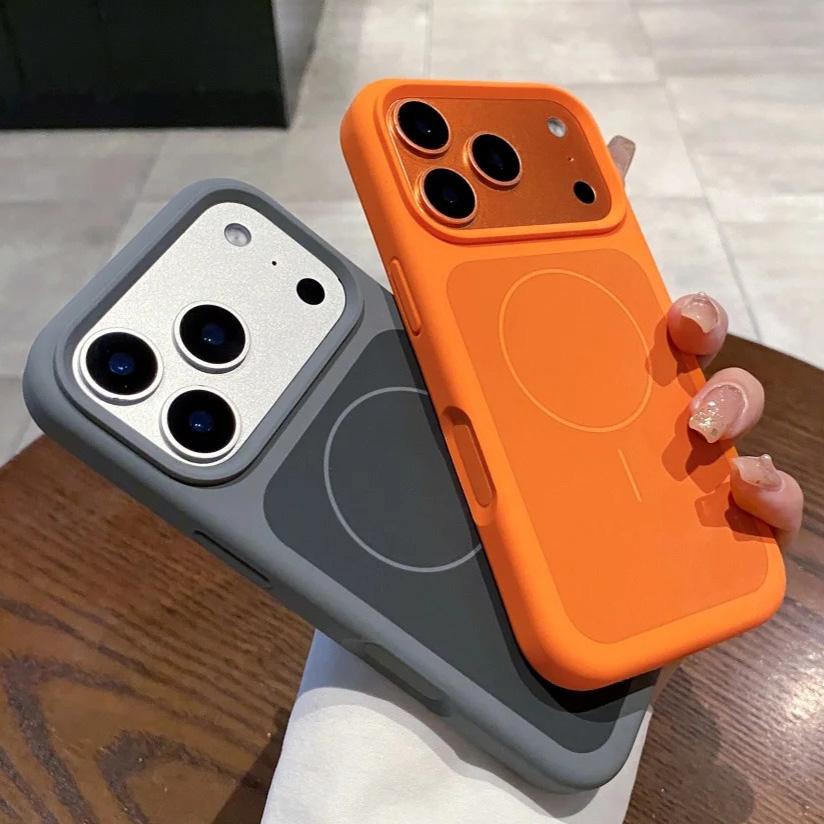 Original Liquid Silicone Phone Case For iPhone 17 Pro Max 17Pro For Magsafe Magnetic Wireless Charge Cover For iPhone17 Pro Max