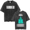 New Arrival Mens Clothes Tee Shirt T-Shirts Tshirt for Women Ropa Hombre Rock Band Radiohead The Bend Funny Cat Vintage Washed