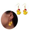 4 Paar kleine gelbe Enten Ohrhänger Tierinspirierte Ohrringe Personalisierbare Ohrringe Weihnachtsgeschenk für Frauen Mädchen