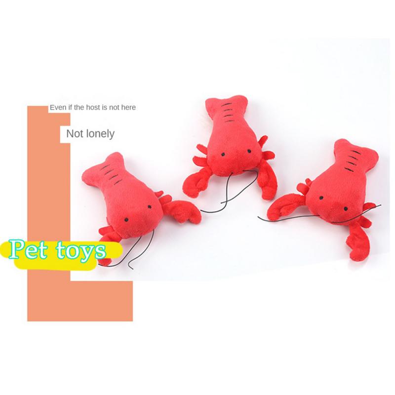 Dog Toy Plush Pet Toy Puppy Crayfish Type Voice Doll Anti-Bite Interactive Training Toys for Dogs Pet Supplies Dog