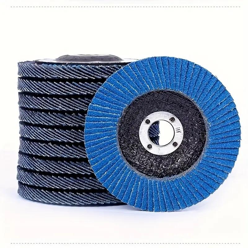 

10 шт. 100 мм полировальный лепестковый диск для угловой шлифмашины, шлифовальный круг для деревообработки, заточки, обработки металла, удаления заусенцев, удаления ржавчины