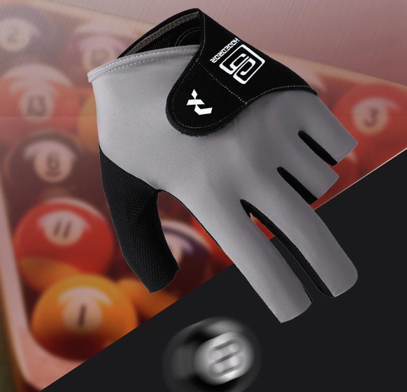 1Pc Anti-slip Breathable Billiard Training Gloves Billiards Glove Left Hand Snooker 5-Finger Glove For Men And Women