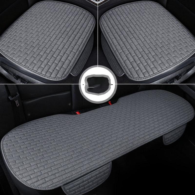 Universal Anti-slip Car Seat Cover Auto Seat Front Seat Protector Cushion Linen Fabric Car Interior Accessories Cool Cushion