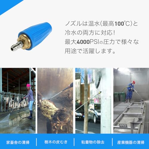 EINEY Hochdruckreiniger Rotierende Düse, Hochdruckreiniger Turbo-Düse, Schnellkupplung, Hochdruckreiniger Sprühkopf, Universeller 1/4 Zoll Schnellanschluss,