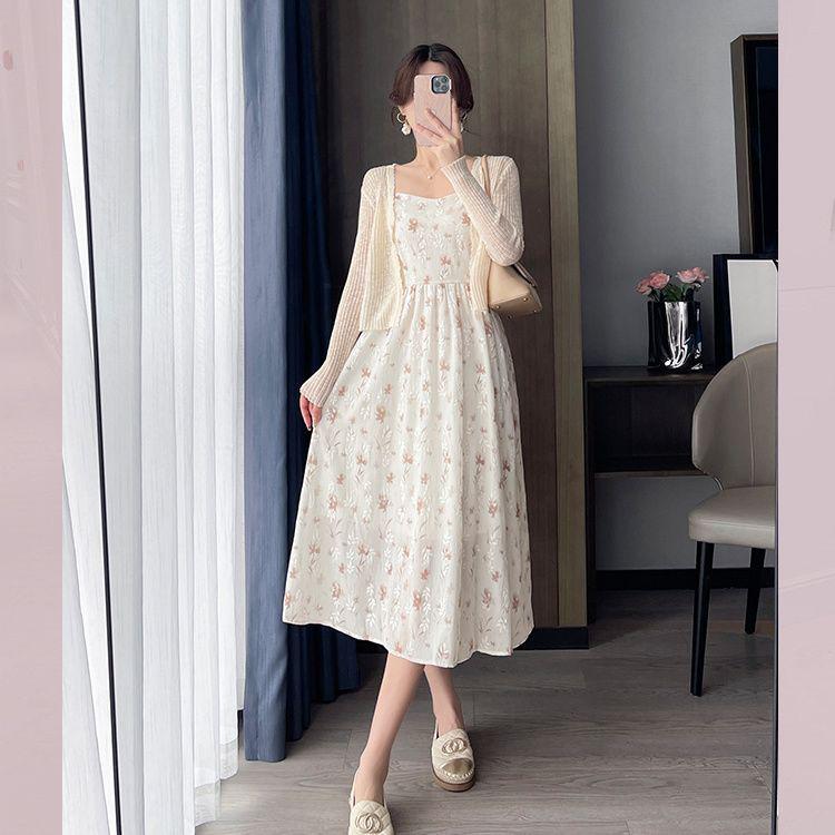 Floral Sling Dress & Sun Protection Cardigan Set - 2025 Spring/Summer Collection