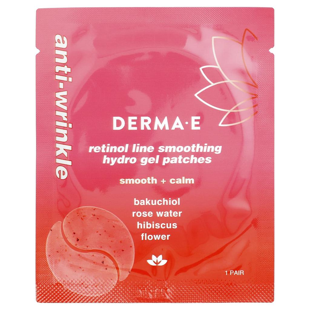 DERMA E, Retinol Line Smoothing Hydro Gel Patches, All Skin Types, 5 Pack