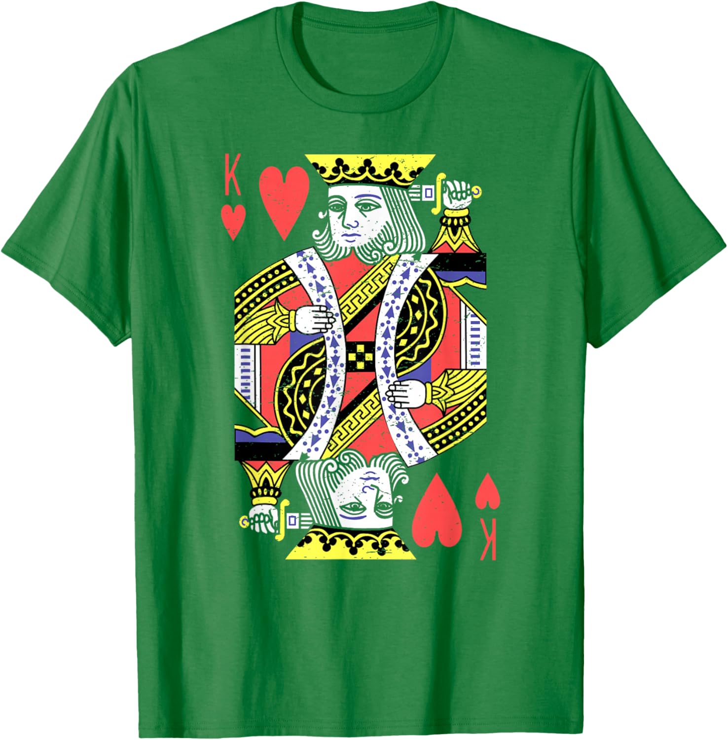 Мужская хлопковая футболка с графическим принтом Туз червей Покерная карта Повседневная с коротким рукавом S