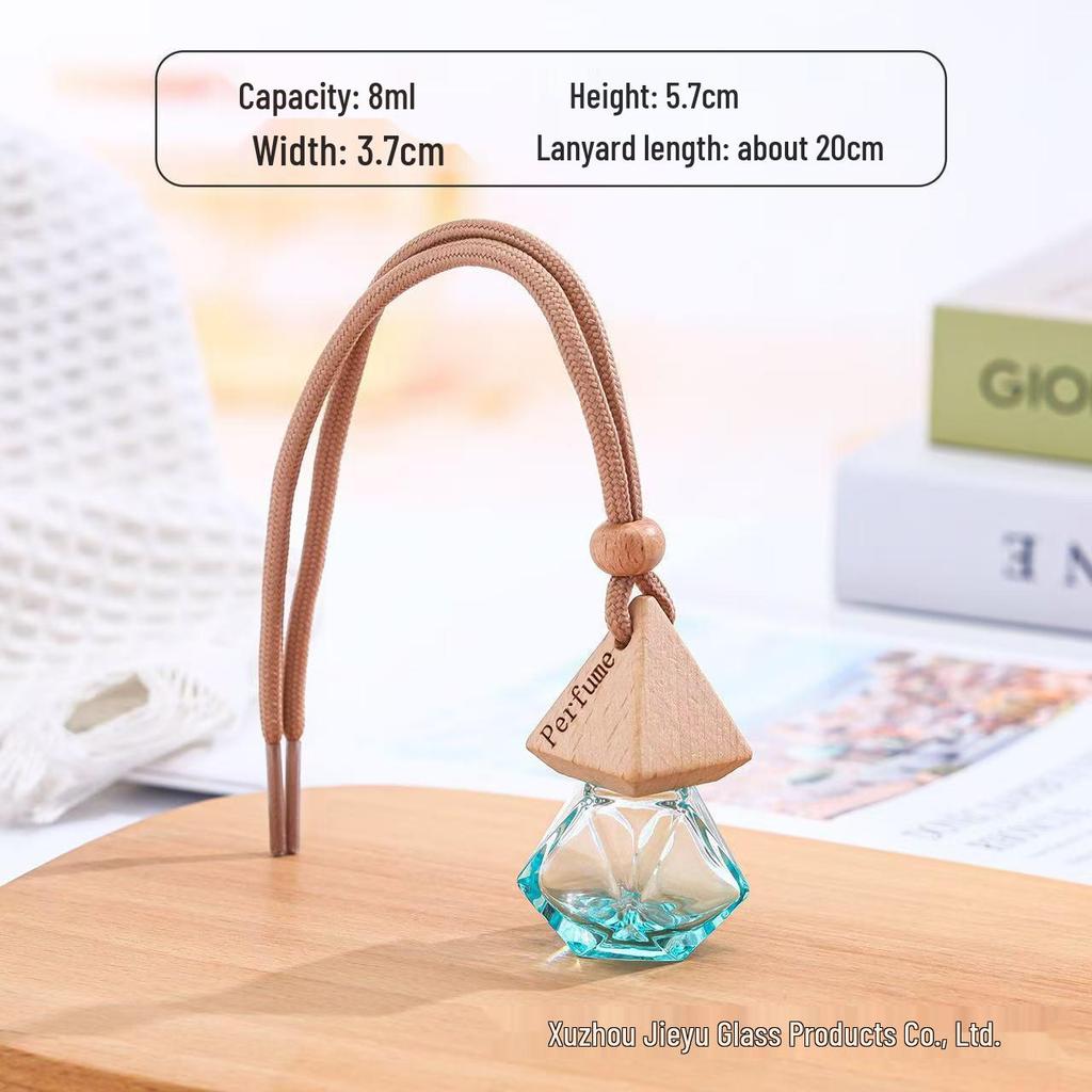 8ml Mini Portable Glass Car Air Freshener & Perfume Decanting Pendant Bottle