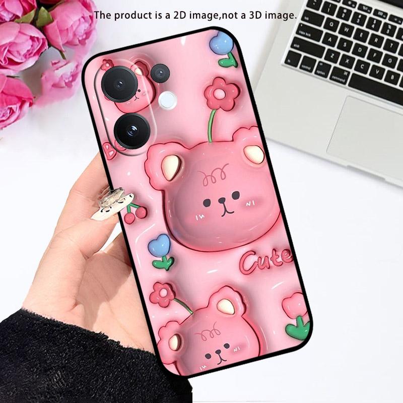 For VIVO T4 Pro T4Pro 5G Case V2510 Fashion Cute Cartoon Soft Silicone TPU Back Cover Coque For VIVO V60 V 60 VIVOV60 Phone Bags