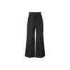 Originals SS25 Moda Cómodo Versátil Suave Ajuste Holgado Cintura Elástica con Cordón Pantalones Cargo Pantalones Unisex Negros KD0949